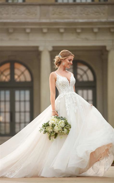 Extravagant Lace Ballgown With Floral Detailing Stella York Wedding