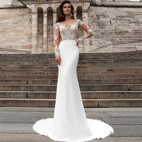 Lorie Mermaid Wedding Dresses Turkey 2019 Scoop Appliques