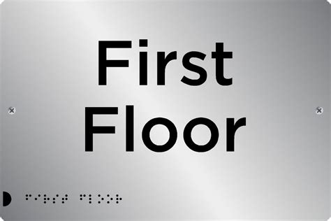 First Floor Sign Braille Signs