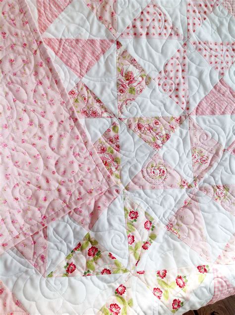 Pink Pinwheel Quilt Pink Quilts Baby Patchwork Quilt Baby Girl Quilts