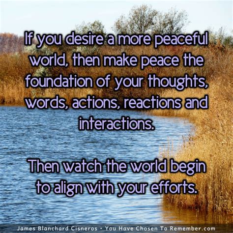 Making Peace Your Foundation Inspirational Quote