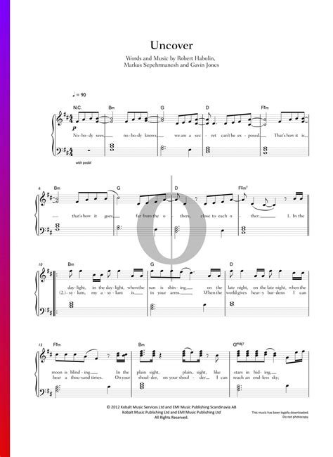 Partition Uncover Zara Larsson Piano Voix Oktav