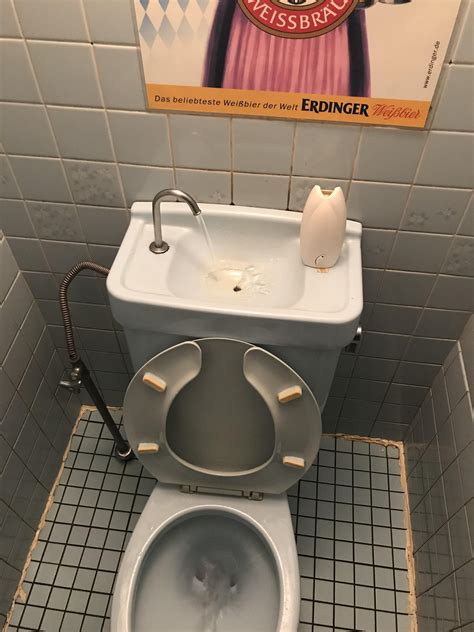 This Japanese Toilet Lets You Wash Your Hands With The Water Used For Flushing Japanese