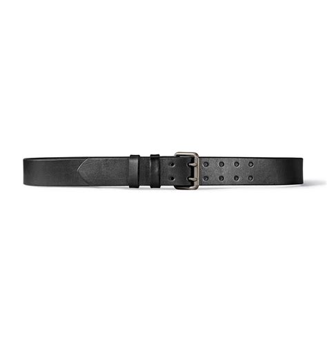 Filson Bridle Leather Double Prong Belt Black