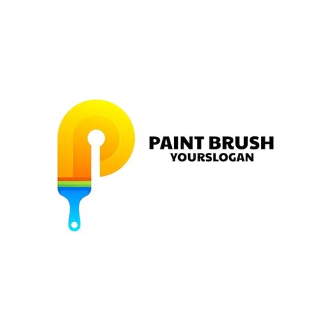 Premium Vector Letter P Paint Brush Colorful Logo