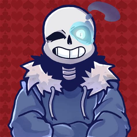 Sans With Blue Flame In Eye 