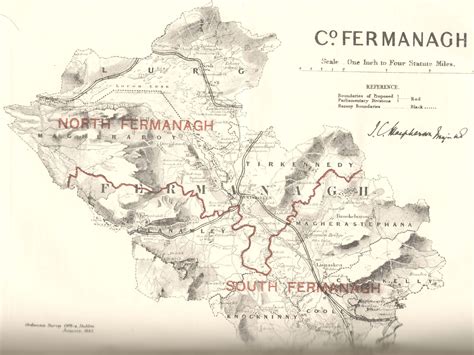 Map Of The County Of Fermanagh Map Old Map Vintage World Maps