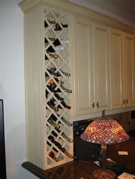 5 best wine storage cabinets for your kitchen. end of cabinet built in wine rack, could leave bottom open ...