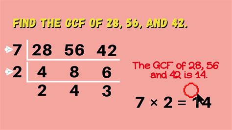 Greatest Common Factor Gcf Continuous Division Youtube