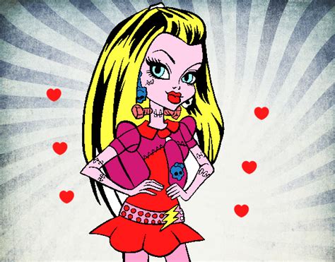 Desenho de Monster High Frankie Stein pintado e colorido por Usuário