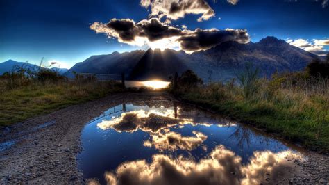 Wallpaper Sunlight Landscape Lake Water Nature Reflection Sky