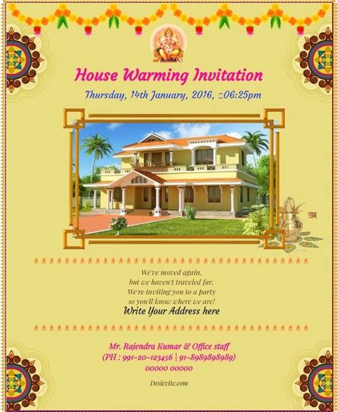 Stunning House Warming Ceremony Invitation