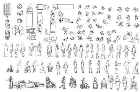 Cad Blocks Plan View Person