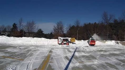 Timelapse Snow Blowing Top Of Parking Garage Youtube