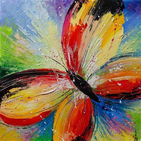 Colorful Butterfly Painting Butterfly Art Painting Butterfly