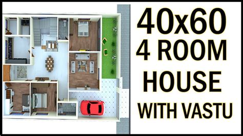40 0x60 0 3d House Plan 40x60 West Facing House Plan With Vastu