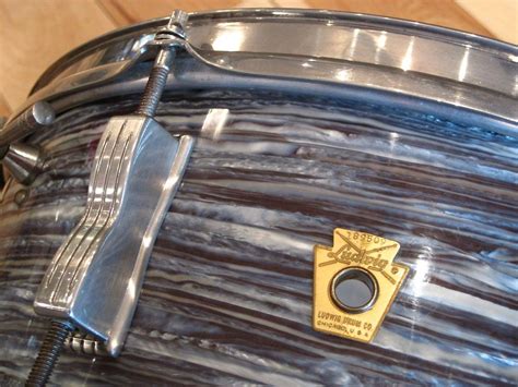 Ludwig 55x14 Jazz Festival Snare Drum Blue Oyster Wnickel Reverb