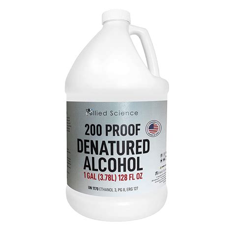 Allied Science Ethanol 200 Proof Denatured Ethyl Alcohol Solvent And