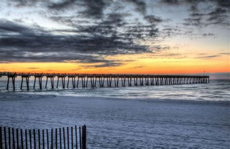 Sunrise Over Pensacola Beach Pier Photograph By Jc Findley Fine Art