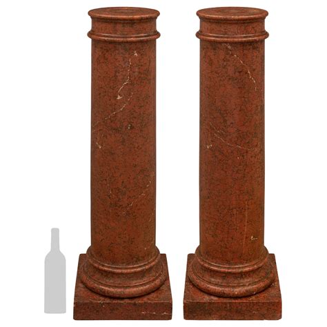 Pair Of Italian 19th Century Architectural Wood Columns For Sale At