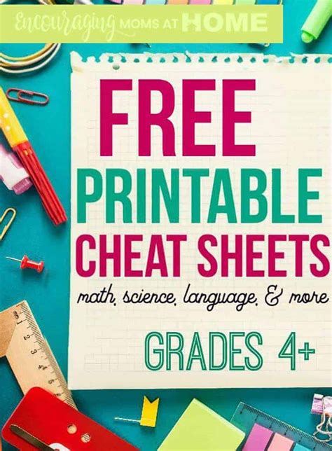 Free Printable Cheat Sheets