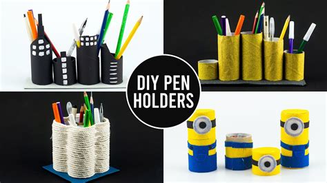 Diy Pen Holder Using Toilet Paper Rolls Pencil Holder Ideas Crafts