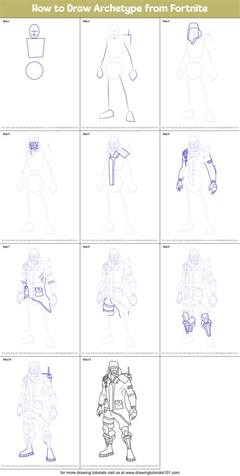 How To Draw Archetype From Fortnite Fortnite Step By Step