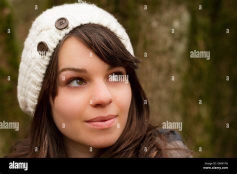 Pretty Woman Outdoors Stock Photo Alamy