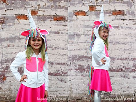 This tail is quick and easy to make. DIY | No Sew Unicorn Halloween Costume - Taz and Belly
