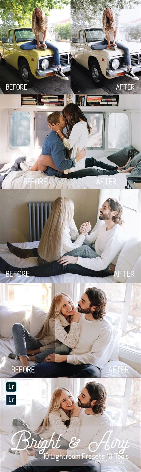 Vscocam filters look and feel like more defined professional effects than instagram native filters. Bright & Airy Lightroom Presets | Lightroom presets ...