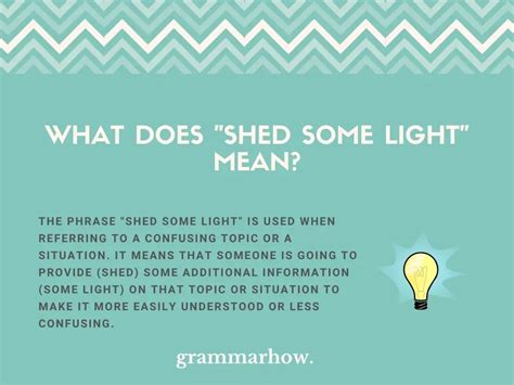 Shed Some Light Meaning And Synonyms With Examples