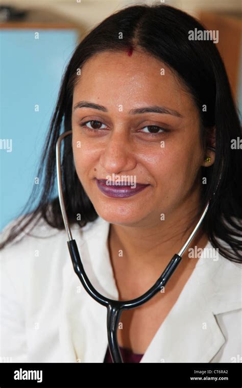 Indian Female Doctor Stock Photo Alamy