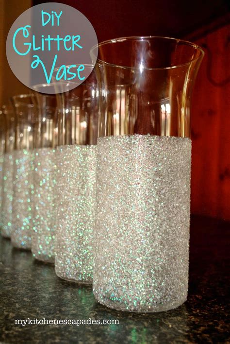 Glitter Vases For Wedding Or Christmas Decorations Diy Vase Centerpieces