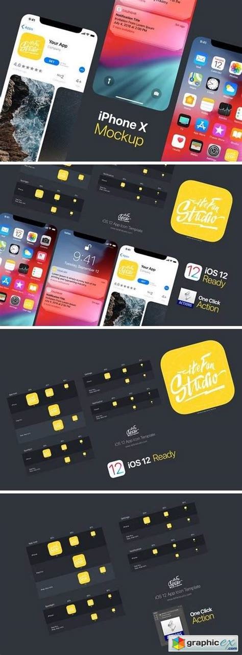 This is an ios app icon template that automates the process of rendering all the sizes that need to be bundled with ios 14 apps. iOS 12 App Icon Template 2703991 » Free Download Vector ...