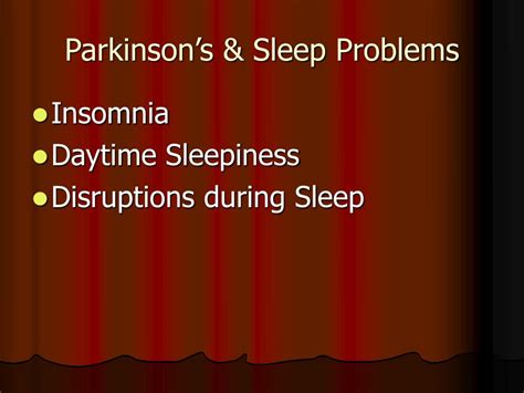 Ppt Parkinsons Disease And Sleep Disorders Powerpoint Presentation