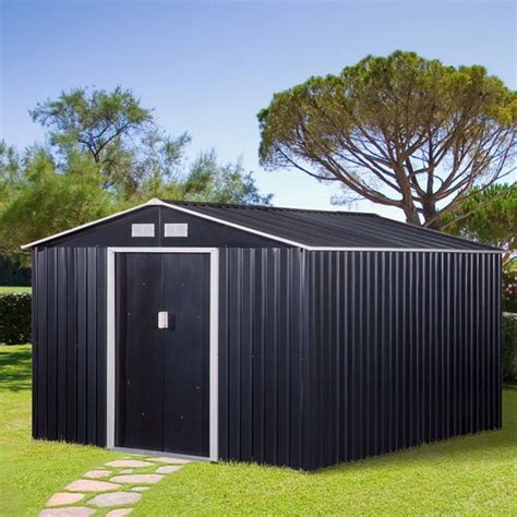 Outsunny 11 Ft W X 9 Ft D Metal Storage Shed And Reviews Wayfair Canada