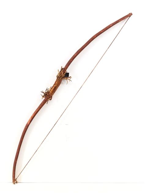 Lot Native American Craved Wood And Leather Archery Bow