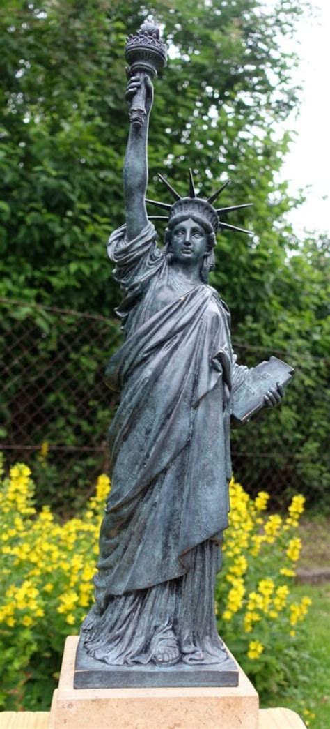 Big 80 Cm Statue Of Liberty Bronze Figure Figurine Bronze Etsy