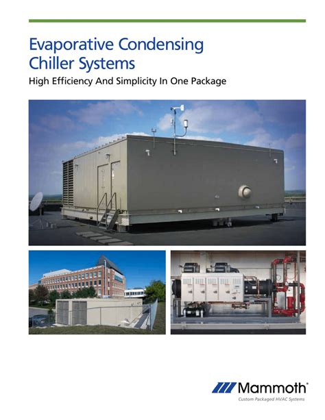 Evaporative Condensing Chiller Systems