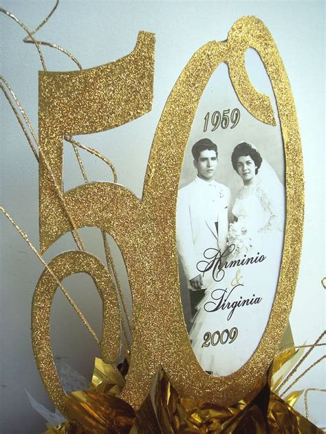 Things to say at my parents' 50th anniversary party. 50th anniversary centerpieces, 50th anniversary ...
