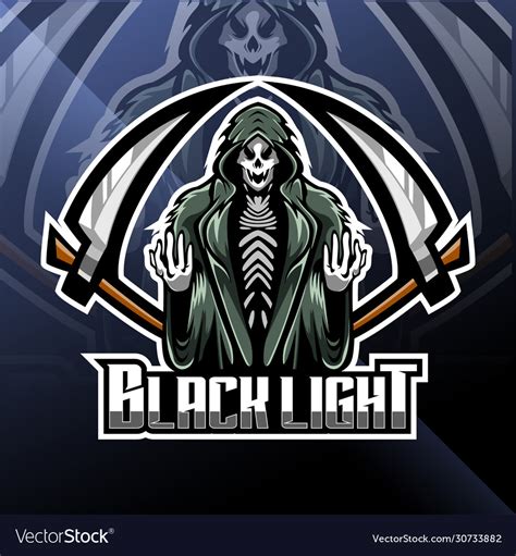 Skull Reaper Logo Mascot Design Royalty Free Vector Image