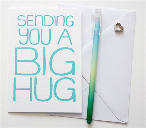 Sending You a Big Hug card Handmade printed card for your | Etsy