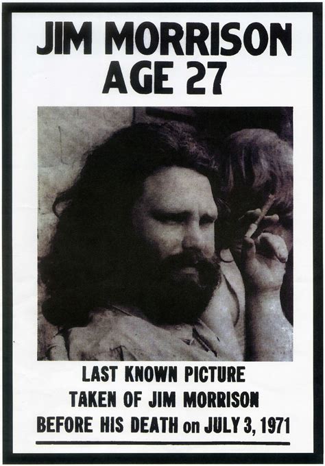 Jim Morrison Last Known Picture Aged 27 The Doors Poster Approximate