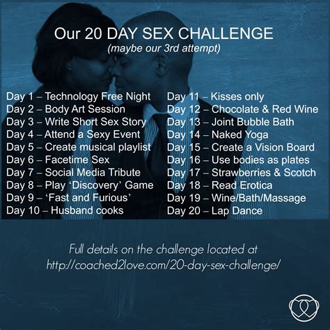 Sex Challenge I Tried A Day Sex Challenge To Revive My Marriages