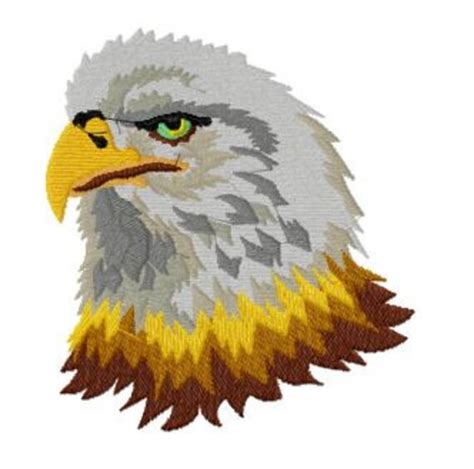 Eagle Head Machine Embroidery Design 5x7 Hoop Size Instant Etsy