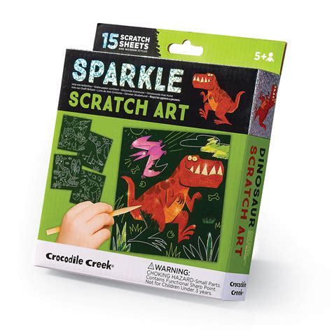 Sparkle Scratch Art Dinosaur Crocodile Creek