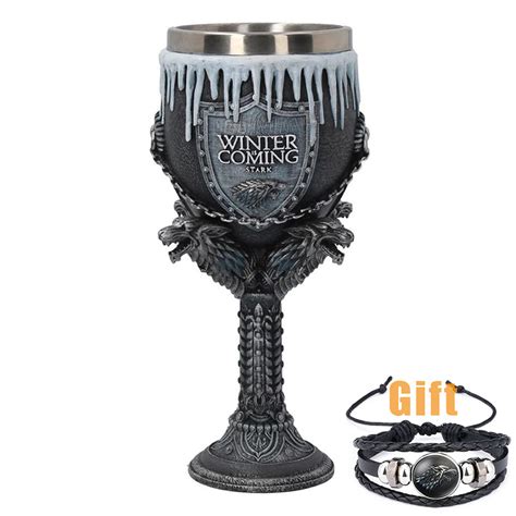 Game Of Thrones Mug Goblet Stainless Steel Resin 3d Cup Wine Glass