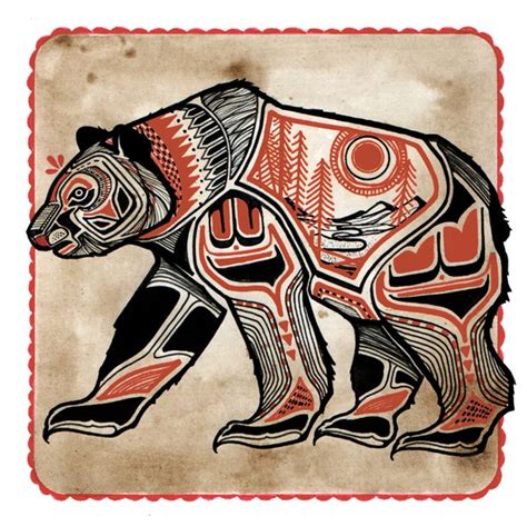 Bear David Hale Pacific Northwest Art Haida Tattoo Tribal Bear