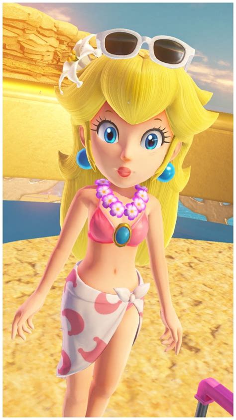 Princess Peach Vgbites Peach Marios Vacation Seaside In