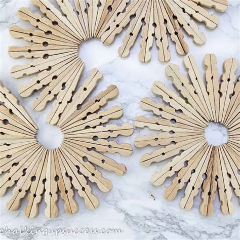 How To Make A Beautiful Trivet From Wooden Clothespins Chalking Up